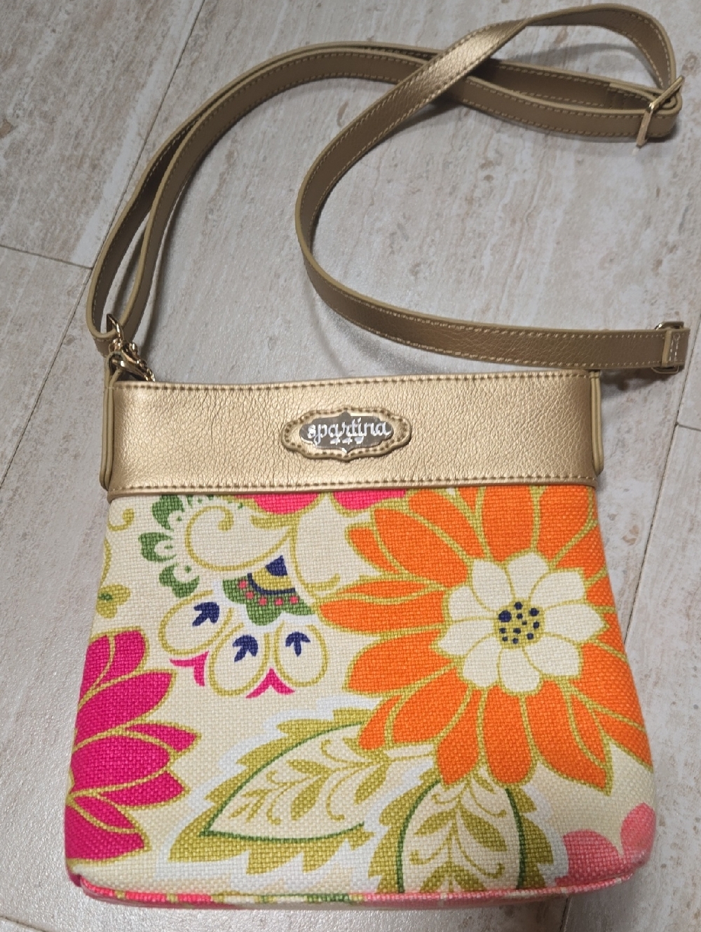 Spartina 449 Daufuskie Island Bold Floral Print Crossbody Bag